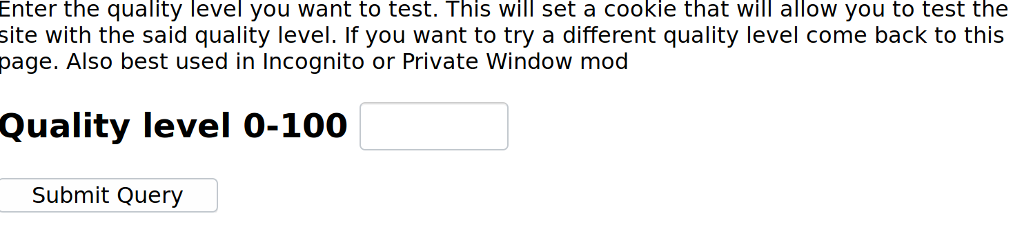 IO Test Drive Synthetic page config